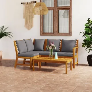 vidaXL Garten-Lounge-Set 4-tlg. braun/dunkelgrau 3057779
