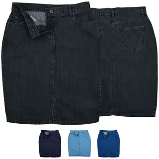 German Wear Jeansrock Trend462R Midi Denim Denim Trendiger Midi Rock Jeansrock Denimrock Business Rock schwarz 42