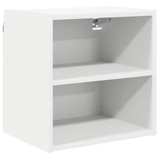 Mokuyary Hängeschrank mit Speicher Weiß 40 x 29,5 x 40 cm Holzwerkstoff Wandschrank Badschrank für Badezimmer, hängend Küchenschrank für Schlafzimmer, Wohnzimmer, Küche