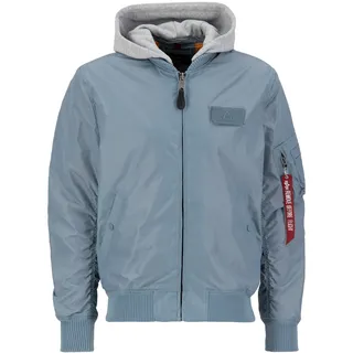Alpha Industries MA-1 TT mit Kapuze graublau Herren