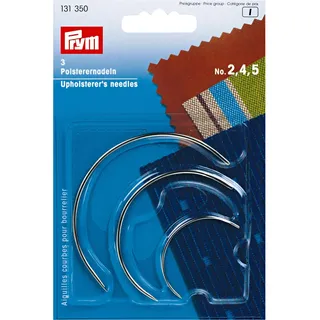 Prym Polsterernadeln gebogen ST 2,4,5 silberfarbig, Silber