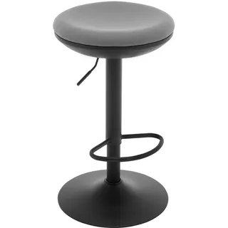 WOLTU Barhocker, Hocker höhenverstellbar drehbar, Barstuhl Tresenhocker Bistrohocker, Drehhocker mit Fußstütze Metallgestell, für Bar Kücheninsel, Netzgewebe, Grau, BH414gr-1
