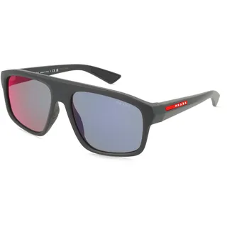 Prada Linea Rossa 0PS B02S Herren-Sonnenbrille Vollrand Geometrisch Kunststoff-Gestell, schwarz