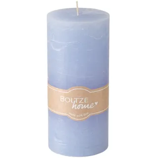 Boltze Stumpenkerze Casual, 15 cm, Ø 7 cm, Hellblau