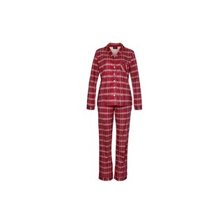 H.I.S Damen Pyjama rot-kariert Gr.46