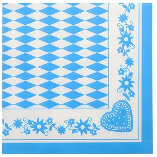 Papstar Servietten 1/4-Falz 40 cm x 40 cm "Bayrisch Blau"