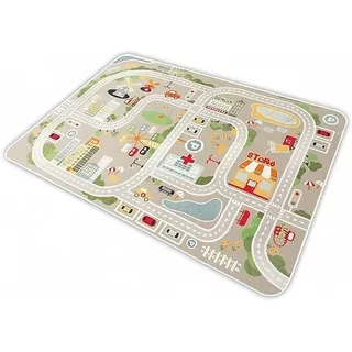 Kid Rug Carpet Playmat For Toy Cars And Train,play Area Rug With Rubber Backing,fun Throw Rug,ideal Gift For Children Baby Bedroom Play Room(140×200cm/55×79in) Y6