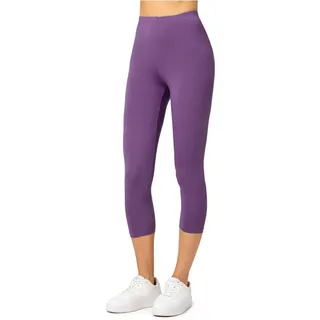 Merry Style Leggings Damen 3/4 Capri Leggings Viskose MS10-144 | 3/4-Länge, mittlere Taille, elastischer Bund, atmungsaktiv, weich, 94 % Viskose, 6 % Elasthan, für Alltag und Freizeit - M