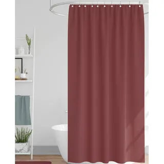 Urban Living Duschvorhang Badewannenvorhang Duschgardine Dusch-Vorhang Breite 180 cm, aus 100 % Polyester - bis 40° C waschbar rot