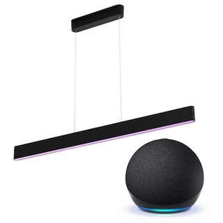 Amazon Echo Dot (5. Gen.) mit Alexa + Philips Hue Ensis Pendelleuchte sw
