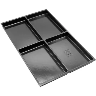 BISLEY MultiDrawer Schubladeneinsatz A4 4 Fächer für alle DIN A4 Schubladen, Metall, 800 Kunststoff, 36.5 x 23.7 x 2.7 cm