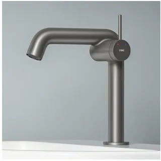 EMKE Waschtischarmatur Wasserhahn Bad mit Luftsprudler Küchenarmatur Mischbatterie-Armatur (Badezimmer armaturen, Waschbeckenhahn, Schwarz)