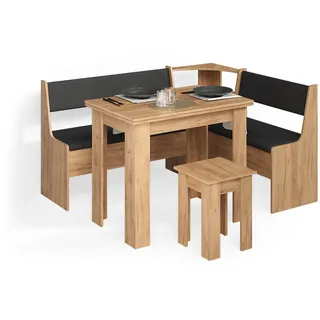 livinity® Eckbankgruppe Tiberio Goldkraft Eiche, 150 x 120 cm mit Tisch