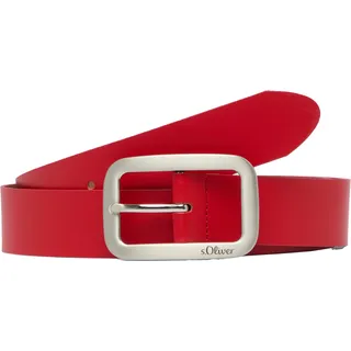 S.Oliver Gürtel aus Leder mit Logo rot 100