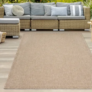 Teppich-Traum Outdoor Teppich wetterfest Sisaloptik Garten Terrasse Balkon beige/naturfarben 140x200 cm
