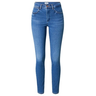 Wrangler Skinny-fit-Jeans HIGH SKINNY (1-tlg) Plain/ohne Details blau