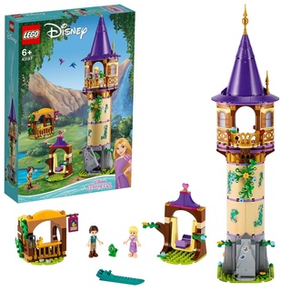 LEGO 43187 Disney Princess Rapunzels Turm Set mit 2 Mini-Puppen aus dem Film „Rapunzel – Neu verföhnt“, kreatives Spielzeug für Kinder ab 6...