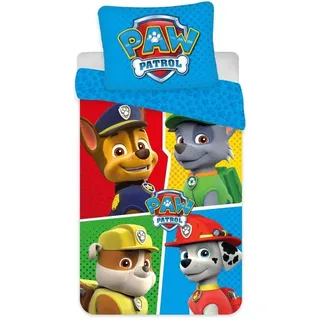 Procos, Kinderbettwäsche, Paw Patrol Mikrofaserbettwäsche 140 × 200cm (200 x 140 cm, 90 x 70 cm)