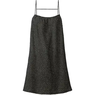 ESMARA® Damen Spaghetti-Kleid kurz (schwarz/gepunktet, M (40/42))