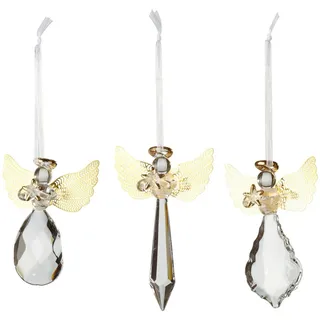 Villeroy & Boch Winter Collage Accessoires Christbaumschmuck Engel aus Glas 3 St.