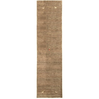Läufer MORGENLAND "GABBEH SAHARA" Teppiche Gr. B/L: 80 cm x 300 cm, 18 mm, 1 St., braun Teppichläufer