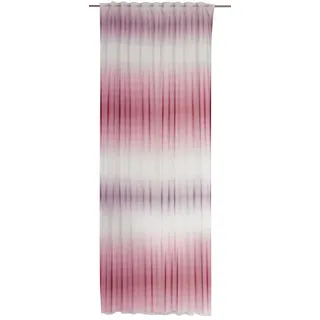 ELBERSDRUCKE Vorhang Gardine Evolution Elbersdrucke Farbverlauf rot 140x255cm, Smokband, leicht perforiert, Kunstfaser lila|rot