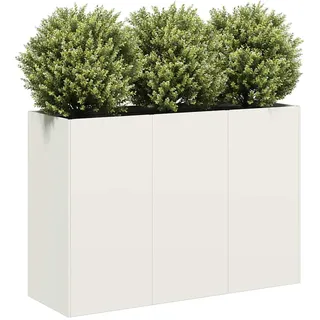 vidaXL Pflanzkübel 120 x 40 x 80 cm Weiß