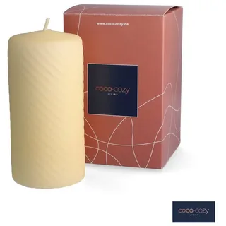coco+cozy Stumpenkerze Stumpenkerzen Carla - ivory, 84 h Brenndauer, ivory beige