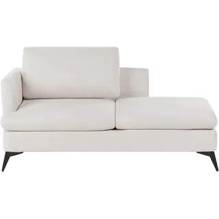 Beliani Recamiere Polyester mit Kissen 1-Sitzer Beige/Schwarz