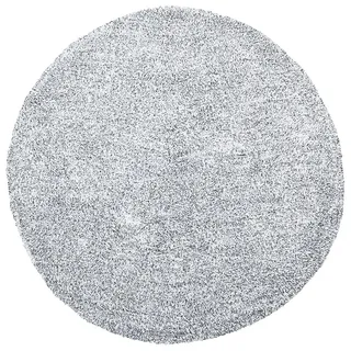 Beliani Demre Shaggyteppich 140 x 140 cm Grau/Schwarz