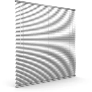 Victoria M. Aluminium Jalousie, 125 x 130 cm, Silber, Jalousie ohne Bohren, inkl. Klemmclips