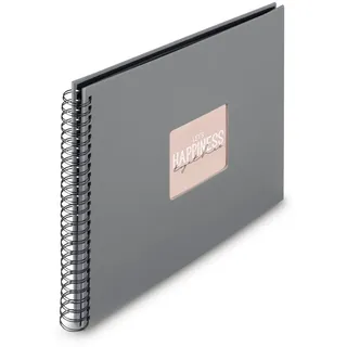 Hama Spiral-Album Fine Art 50 schwarze Seiten Steingrau