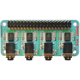 RASPIAUDIO 8 x Out Audio DAC Hat Soundkarte nur für Raspberry PI5