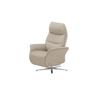 HIMOLLA Sessel 7051 Leder 74 x 113 x 86 cm Beige mit Relax-Funktion