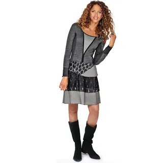 Strickkleid HEINE "Jersey-Kleid" Gr. 48, Normalgrößen, schwarz Damen Kleider Langarm