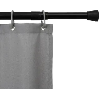 Duschvorhangstange Ausziehbar In Schwarz - 140-240 Cm - Teleskopstange Zum Einklemmen Für Dusche, Lichterketten Und Girlanden