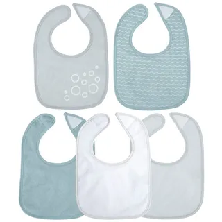 Bieco Klett-Lätzchen 5er Pack | Grau