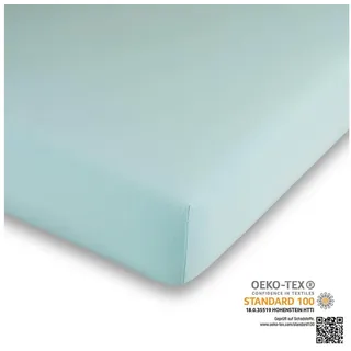 Betten-ABC Traumhaft gut schlafen Kinder-/ Baby Spannbetttuch (Farbe: Hellblau; Größe: 60 cm x 120 cm)