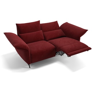Stoff 2-Sitzer CUNEO Funktionscouch Sofa - rot