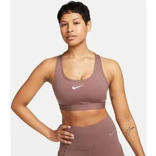 NIKE Damen Top W NK SWSH MED SPT BRA, Größe XS in Pink SMOKEY MAUVE/WHITE