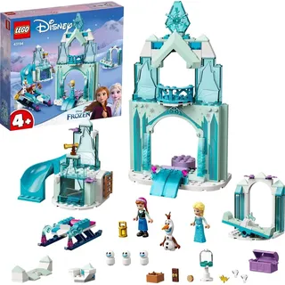 LEGO 43194 Disney Princess Annas und Elsas Wintermärchen, Eiskönigin-Spielzeug zum Bauen mit Schloss und 3 Mini-Puppen inkl. Olaf-Figur, Bau- und... - Bunt