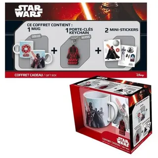 Disney Tasse Star Wars - 320ml Tasse, Schlüsselanhänger, Sticker - Geschenk- Box