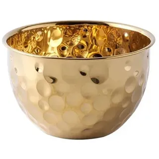 Obstschale aus Edelstahl, verdickte Bar, Backen, Mischen, Kochen, Salat, Teller, Eiertopf, verdicktes Backen (4,5 l, Gold)