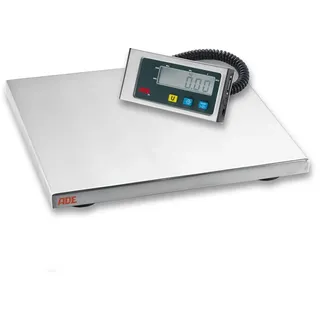 ADE Tisch- und Bodenwaage mit Anzeigegerät, BxT 365 x 365 mm, Wägebereich max. 40 kg