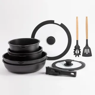 BERGNER Click&Cook Pfannen-Set 10-tlg. 3 x 20 cm + 24 cm + 28 cm