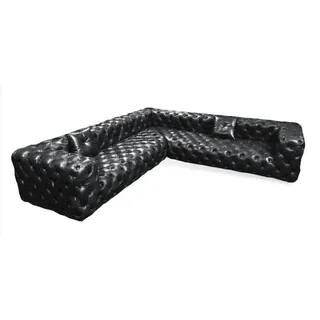 Ecksofa Sofa Couch Wohnlandschaft Eckgarnitur Sofas Couchen Chesterfield Möbel - Braun