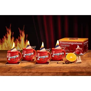 Feuerzangentasse 4er-Set, Rot/Après-Ski - für Feuerzangenbowle