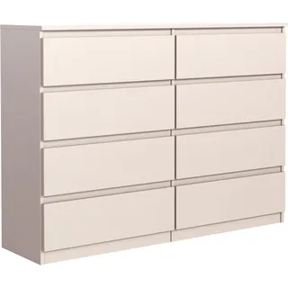 meble masztalerz Kommode 140 cm Breit - Modernes Sideboard - Schrank mit 8 Schubladen - Schubladenschrank - Kommodenschrank für Wohnzimmer, Flur, Schlafzimmer - Kaschmir 138,5x101,5x39 cm