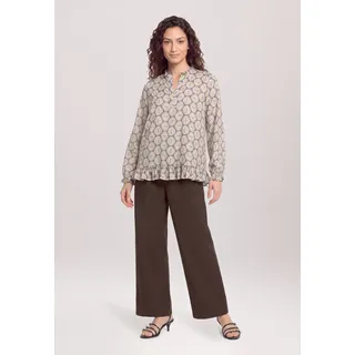 Cartoon Schlupfbluse mit Raffung Beige/Blau 34