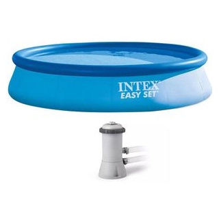 Intex Aufstellpool Easy Set Pool, Ø 366 x 76cm, mit Filterpumpe, rund